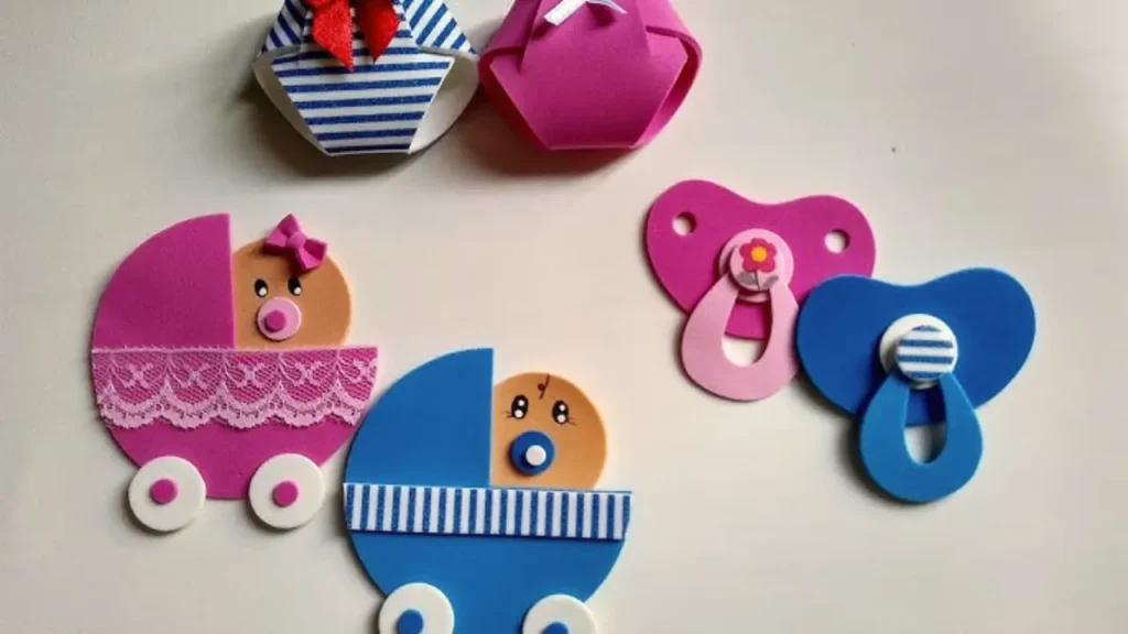 lembrancinhas de EVA para chá de bebê