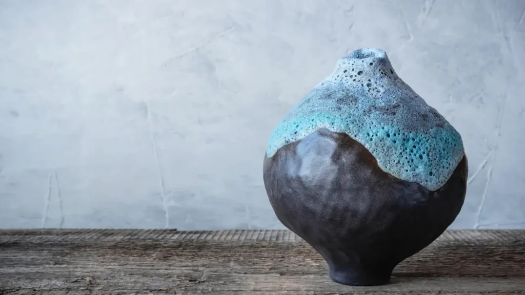 Vaso de Cerâmica Pintado à Mão